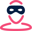 Visuel picto fraude rose et bleu